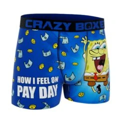 CRAZYBOXER Spongebob Pay Day Be Like Men's Boxer Briefs 6 CRAZYBOXER Spongebob Pay Day Be Like Men's Boxer Briefs -Crazy Boxer CBSPB0103PAYD 3