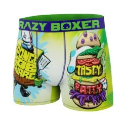 CRAZYBOXER Spongebob Tasty Patty Men's Boxer Briefs -Crazy Boxer CBSPB0103TYPO 4