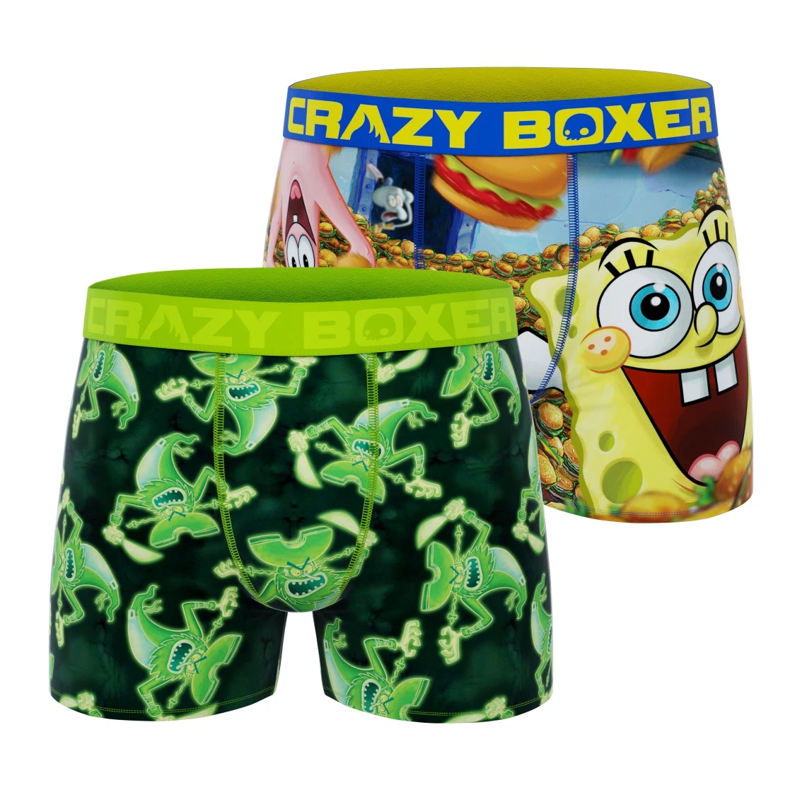 CRAZYBOXER Spongebob Flying Dutchman Burger Men's Boxer Briefs (2 Pack) 1 CRAZYBOXER Spongebob Flying Dutchman Burger Men's Boxer Briefs (2 Pack)
