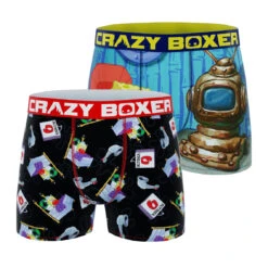 CRAZYBOXER Spongebob Leif Erikson Day Head Men's Boxer Briefs (2 Pack)