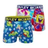 CRAZYBOXER Spongebob Seahorse Crazy Men's Boxer Briefs (2 Pack)