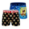 CRAZYBOXER Spongebob Food Chain Men's Boxer Briefs (2 Pack)