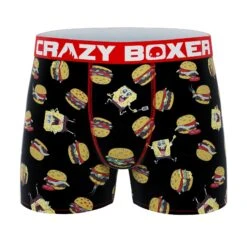 CRAZYBOXER Spongebob Food Chain Men's Boxer Briefs (2 Pack) -Crazy Boxer CBSPB0103X2D1 6