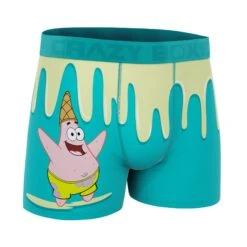 CRAZYBOXER SpongeBob Nice Ice Cream Men's Boxer Briefs (Creative Packaging) -Crazy Boxer CBSPB0104BLUEN 4