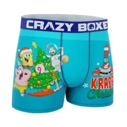 CRAZYBOXER SpongeBob Krab Men's Boxer Briefs 6 CRAZYBOXER SpongeBob Krab Men's Boxer Briefs -Crazy Boxer CBSPB0104KRAB 3