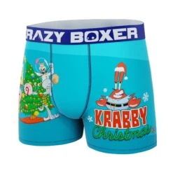 CRAZYBOXER SpongeBob Krab Men's Boxer Briefs 7 CRAZYBOXER SpongeBob Krab Men's Boxer Briefs -Crazy Boxer CBSPB0104KRAB 4
