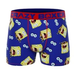 CRAZYBOXER Spongebob Krusty Krab Pizza Men's Boxer Briefs (2 Pack) -Crazy Boxer CBSPB0104X2B2 6