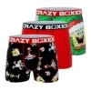 CRAZYBOXER SpongeBob Patrick & Group Men's Boxer Briefs (3 Pack)