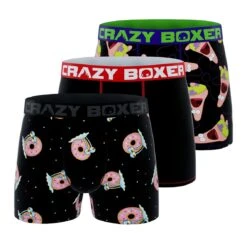 CRAZYBOXER SpongeBob Patrick-Gary Men's Boxer Briefs (Pack 3)