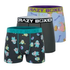 CRAZYBOXER SpongeBob Men's Boxer Briefs (Pack 3)