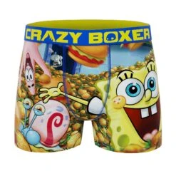 CRAZYBOXER SPONGEBOB FACES MEN'S BOXER BRIEFS (PACK 3) -Crazy Boxer CBSPB0104X3B3W 5