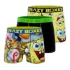CRAZYBOXER Spongebob FACES + BURGER Men's Boxer Briefs (3 Pack)