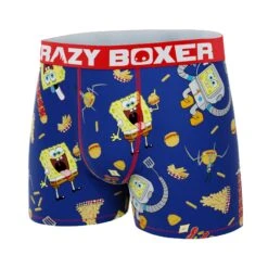 CRAZYBOXER Spongebob Fries Box Men's Boxer Briefs (Creative Packaging) -Crazy Boxer CBSPB0105BURGN 4
