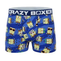 CRAZYBOXER Spongebob Glasses Men's Boxer Briefs