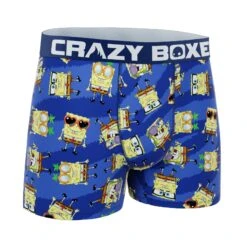CRAZYBOXER Spongebob Glasses Men's Boxer Briefs -Crazy Boxer CBSPB0105CHAR 3
