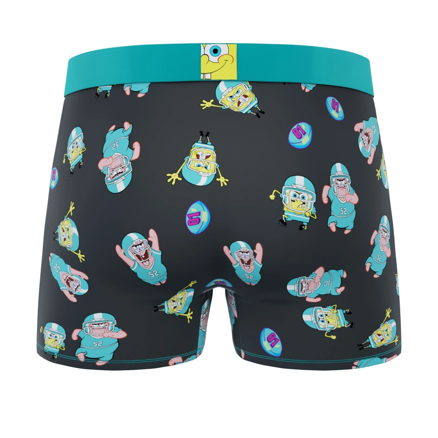 CRAZYBOXER Spongebob American Football Men's Boxer Briefs 2 CRAZYBOXER Spongebob American Football Men's Boxer Briefs - Image 2
