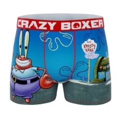 CRAZYBOXER Spongebob Krabs Men's Boxer Briefs