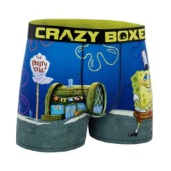 CRAZYBOXER SpongeBob Krusty Krab Men?s Boxer Briefs -Crazy Boxer CBSPB0105REST 3