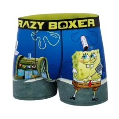 CRAZYBOXER SpongeBob Krusty Krab Men?s Boxer Briefs -Crazy Boxer CBSPB0105REST 4