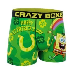 CRAZYBOXER Men's Spongebob Squarepants St Patrick Soft Boxer Briefs (Creative Packaging) -Crazy Boxer CBSPB0105STP2N 3
