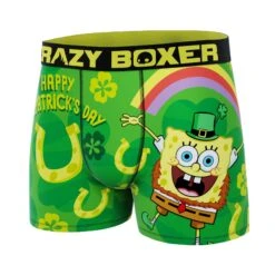 CRAZYBOXER Men's Spongebob Squarepants St Patrick Soft Boxer Briefs (Creative Packaging) -Crazy Boxer CBSPB0105STP2N 4