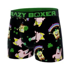 CRAZYBOXER Spongebob St Patrick Men's Boxer Briefs -Crazy Boxer CBSPB0105STPA 4
