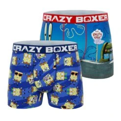 CRAZYBOXER Spongebob Krabs Men's Boxer Briefs (2 Pack)