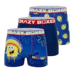 CRAZYBOXER Spongebob Fun Men's Boxer Briefs (3 Pack)