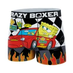 CRAZYBOXER Spongebob Racing Flames Men's Boxer Briefs -Crazy Boxer CBSPB01BURN 4