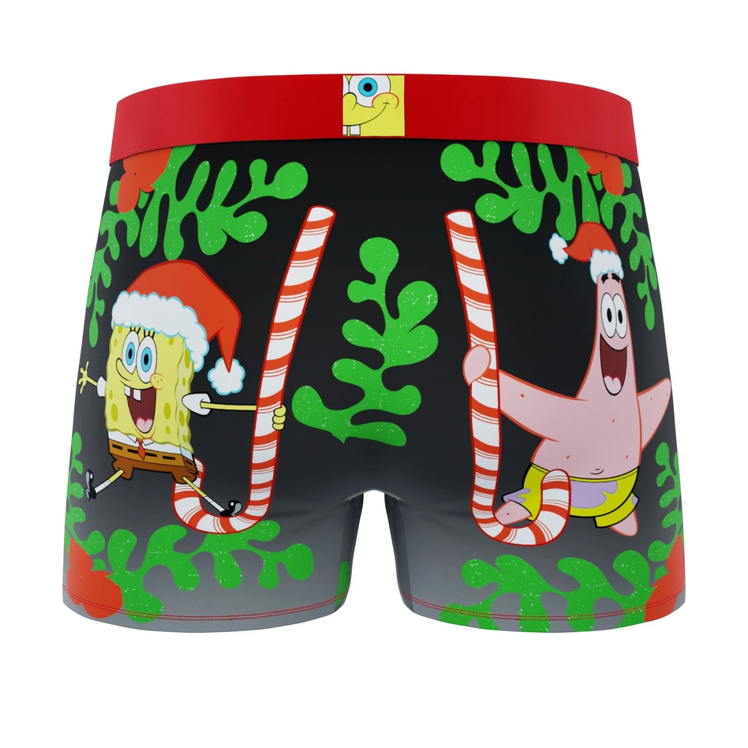 CRAZYBOXER SpongeBob Candy Canes Men's Boxer Briefs 2 CRAZYBOXER SpongeBob Candy Canes Men's Boxer Briefs - Image 2