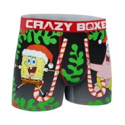 CRAZYBOXER SpongeBob Candy Canes Men's Boxer Briefs 6 CRAZYBOXER SpongeBob Candy Canes Men's Boxer Briefs -Crazy Boxer CBSPB01JUMP 3