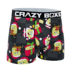 CRAZYBOXER SpongeBob Christmas Gift Box Men's Boxer Briefs -Crazy Boxer CBSPB01NOWE 3