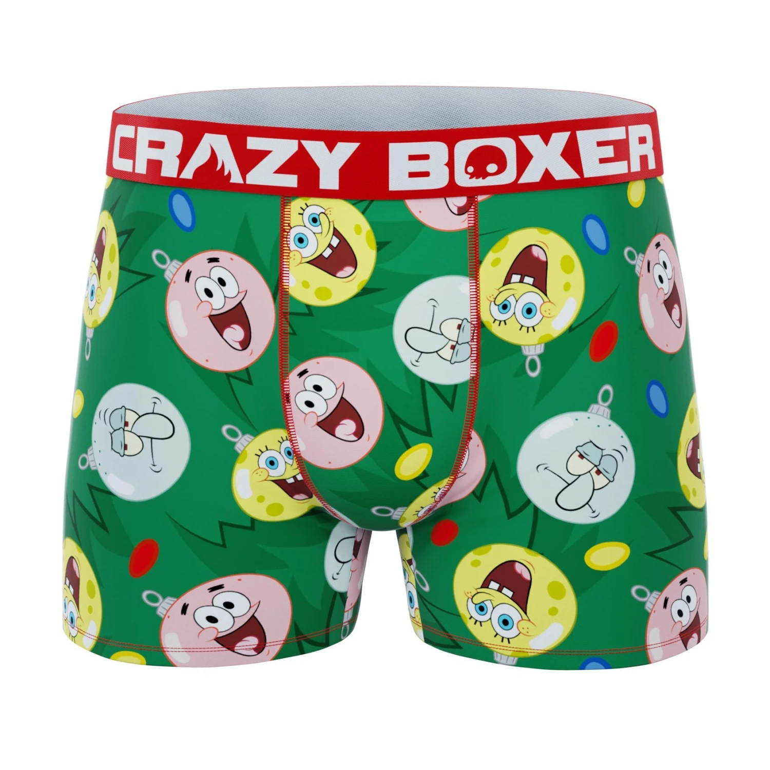 CRAZYBOXER SpongeBob Christmas Ornaments Men's Boxer Briefs 1 CRAZYBOXER SpongeBob Christmas Ornaments Men's Boxer Briefs