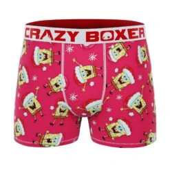 CRAZYBOXER Spongebob Happy Holidays Men's Boxer Briefs (2 Pack) -Crazy Boxer CBSPB01X2A1 6