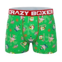 CRAZYBOXER Spongebob Holidays Men's Boxer Briefs (2 Pack) -Crazy Boxer CBSPB01X2A2 6