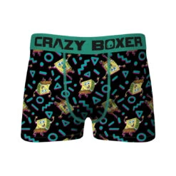 Men's 3-Pack Boxer Briefs - SpongeBob SquarePants - SpongeBob -Crazy Boxer CBSPB01X3A2N 7