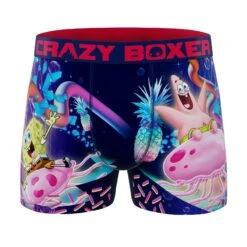 Men's 5-Pack Boxer Briefs - SpongeBob SquarePants - SpongeBob And Patrick -Crazy Boxer CBSPB01X5A1N 9