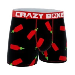 CRAZYBOXER Sriracha Bottles Men's Boxer Briefs -Crazy Boxer CBSRI0102VECT 3