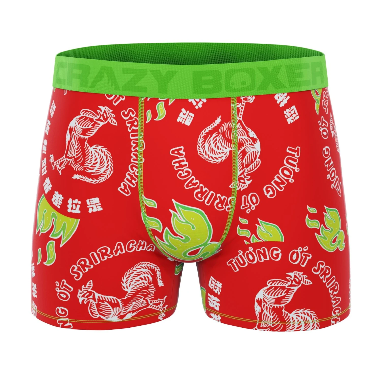CRAZYBOXER Sriracha Rooster Men's Boxer Briefs (2 Pack) 2 CRAZYBOXER Sriracha Rooster Men's Boxer Briefs (2 Pack) - Image 2