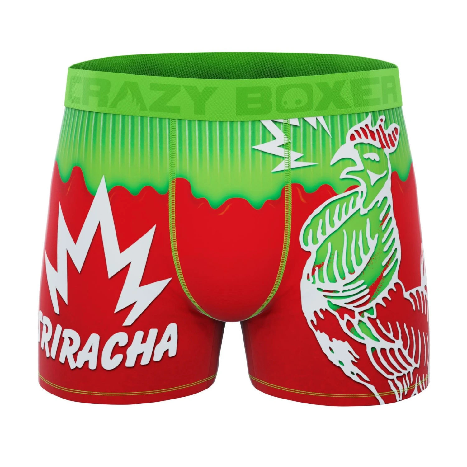 CRAZYBOXER Sriracha Rooster Men's Boxer Briefs (2 Pack) 4 CRAZYBOXER Sriracha Rooster Men's Boxer Briefs (2 Pack) - Image 4
