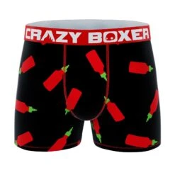 CRAZYBOXER Sriracha Bottles Men's Boxer Briefs (2 Pack) -Crazy Boxer CBSRI0103X2C2 6