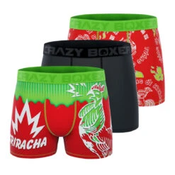 CRAZYBOXER Sriracha Men's Boxer Briefs (3 Pack)