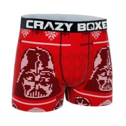 CRAZYBOXER Star Wars Vador Christmas Holiday Men's Boxer Briefs -Crazy Boxer CBSTW0103VADO 3
