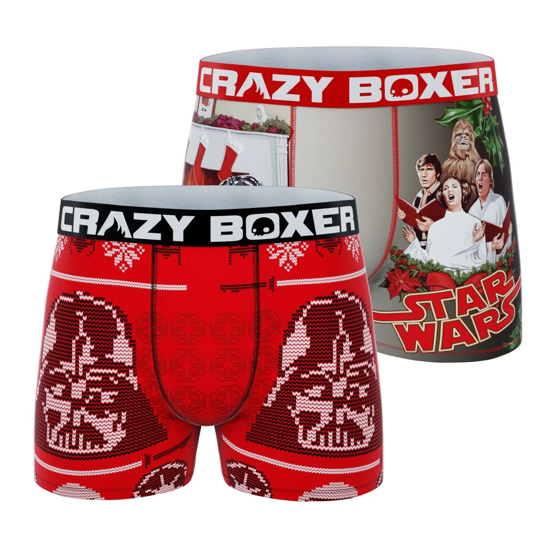 CRAZYBOXER Star Wars Vador Christmas Men's Boxer Briefs (2 Pack) 1 CRAZYBOXER Star Wars Vador Christmas Men's Boxer Briefs (2 Pack)