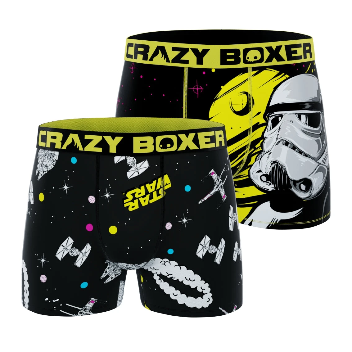 CRAZYBOXER Star Wars Stromtroopers Space Ships Men's Boxer Briefs (2 Pack) 1 CRAZYBOXER Star Wars Stromtroopers Space Ships Men's Boxer Briefs (2 Pack)