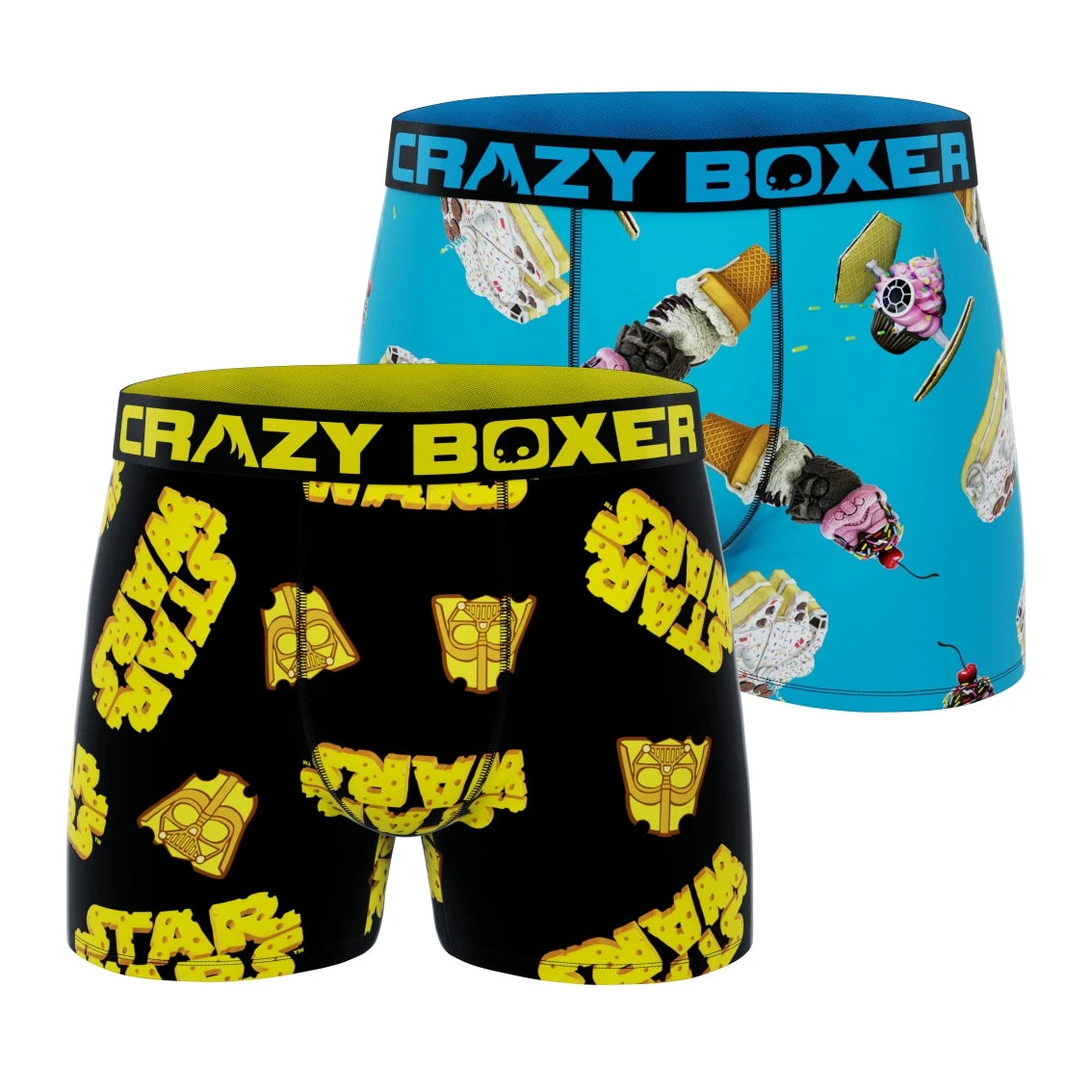CRAZYBOXER Star Wars Ice Cream Desert Men's Boxer Briefs (2 Pack) 1 CRAZYBOXER Star Wars Ice Cream Desert Men's Boxer Briefs (2 Pack)