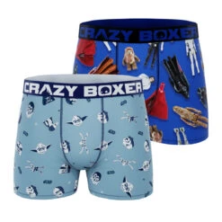 CRAZYBOXER Star Wars Blue Men's Boxer Briefs (Pack 2)