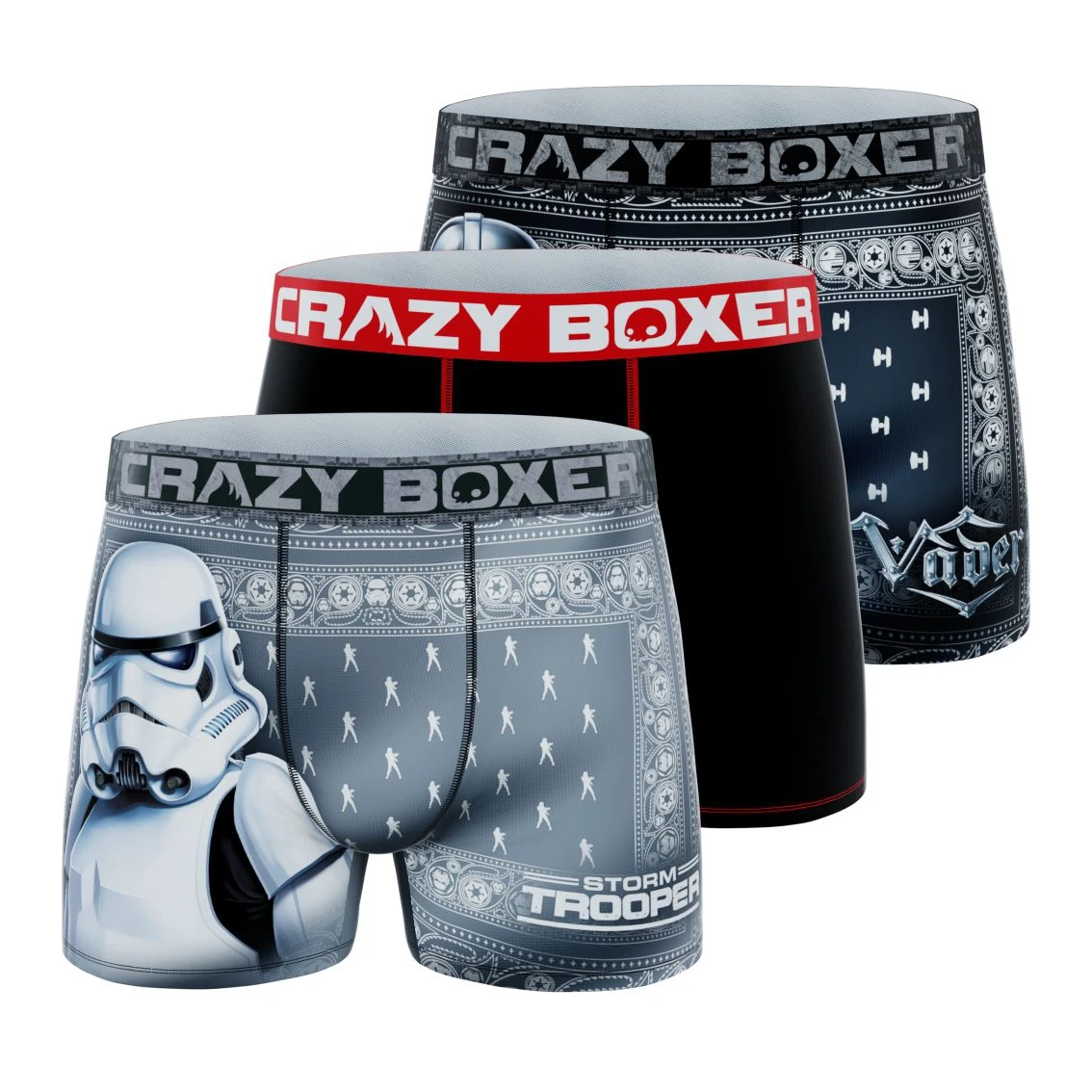 CRAZYBOXER Star Wars Darth Vader Men's Boxer Briefs (3 Pack) 1 CRAZYBOXER Star Wars Darth Vader Men's Boxer Briefs (3 Pack)