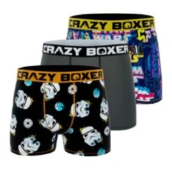 CRAZYBOXER Star Wars Logo Men's Boxer Briefs (3 Pack)