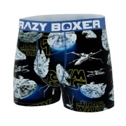 CRAZYBOXER Star Wars Falcon Men's Boxer Briefs 7 CRAZYBOXER Star Wars Falcon Men's Boxer Briefs -Crazy Boxer CBSW101FAL 4